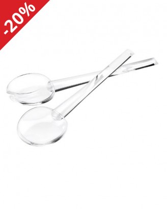 Set pentru servirea salatei, 2 tacamuri, transparent, 20 cm - GUZZINI